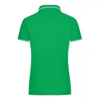 James&Nicholson galléros női póló Piqué 190 páfrányzöld-fehér