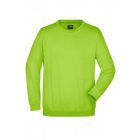 James&Nicholson pulóver Heavy Sweat 300 lime zöld