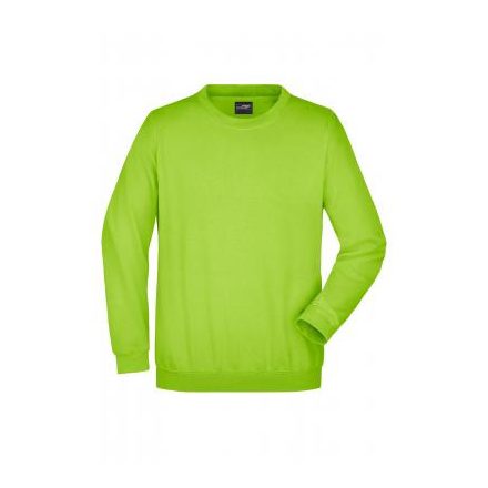 James&Nicholson pulóver Heavy Sweat 300 lime zöld