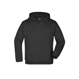 James&Nicholson gyerek pulóver Hooded Sweat 300 fekete