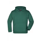James&Nicholson gyerek pulóver Hooded Sweat 300 sötétzöld