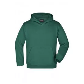   James&Nicholson gyerek pulóver Hooded Sweat 300 sötétzöld