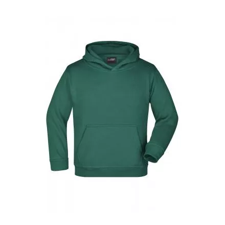 James&Nicholson gyerek pulóver Hooded Sweat 300 sötétzöld