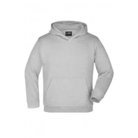   James&Nicholson gyerek pulóver Hooded Sweat 300 melírozott grafit