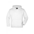 James&Nicholson gyerek pulóver Hooded Sweat 300 fehér