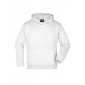 James&Nicholson gyerek pulóver Hooded Sweat 300 fehér