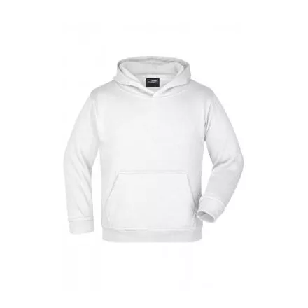 James&Nicholson gyerek pulóver Hooded Sweat 300 fehér
