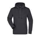 James&Nicholson női pulóver Hooded Sweat 300 fekete