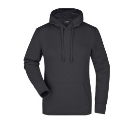 James&Nicholson női pulóver Hooded Sweat 300 fekete
