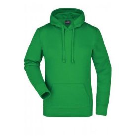   James&Nicholson női pulóver Hooded Sweat 300 páfrányzöld