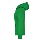 James&Nicholson női pulóver Hooded Sweat 300 páfrányzöld