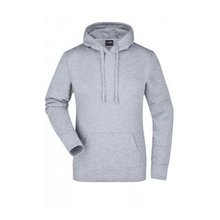 James&Nicholson női pulóver Hooded Sweat 300 melírozott grafit
