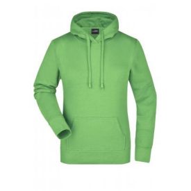 James&Nicholson női pulóver Hooded Sweat 300 lime zöld