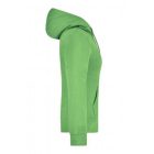 James&Nicholson női pulóver Hooded Sweat 300 lime zöld
