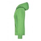James&Nicholson női pulóver Hooded Sweat 300 lime zöld