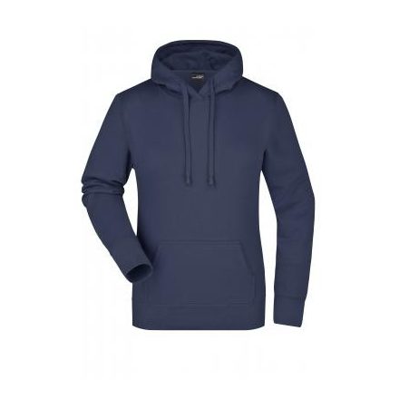 James&Nicholson női pulóver Hooded Sweat 300 tengerkék