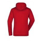 James&Nicholson női pulóver Hooded Sweat 300 piros