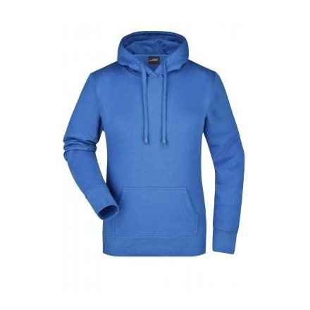 James&Nicholson női pulóver Hooded Sweat 300 királykék