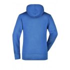 James&Nicholson női pulóver Hooded Sweat 300 királykék