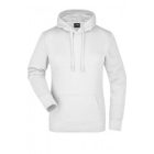 James&Nicholson női pulóver Hooded Sweat 300 fehér