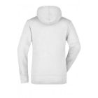 James&Nicholson női pulóver Hooded Sweat 300 fehér