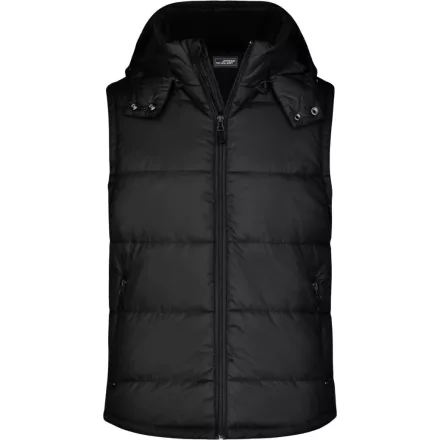 James&Nicholson mellény Hooded Padded fekete