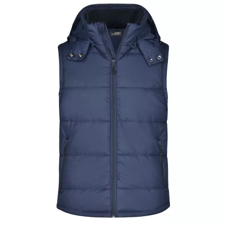 James&Nicholson mellény Hooded Padded tengerkék