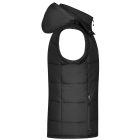 James&Nicholson női mellény Hooded Padded fekete