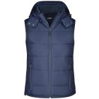 James&Nicholson női mellény Hooded Padded tengerkék
