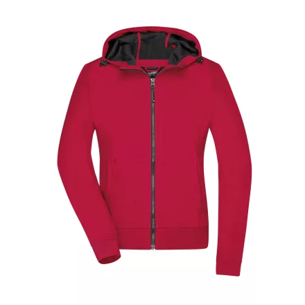 Daiber női softshell dzseki Hooded Softshell 260 piros-fekete