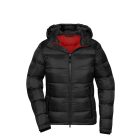 James&Nicholson női dzseki Quilted fekete-piros