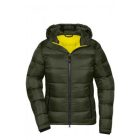 James&Nicholson női dzseki Quilted erdészzöld-sárga