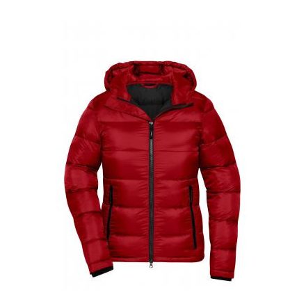 James&Nicholson női dzseki Quilted piros-fekete