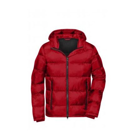 James&Nicholson dzseki Quilted piros-fekete