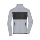 James&Nicholson polár pulóver JN1312 280 világos melírozott szürke-fekete