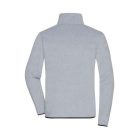 James&Nicholson polár pulóver JN1312 280 világos melírozott szürke-fekete