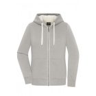 James&Nicholson női pulóver Doubleface 300 világos melírozott szürke-natúr