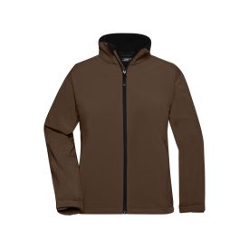 James&Nicholson női softshell dzseki 3-Layer 330 barna