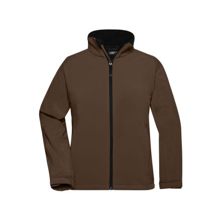 James&Nicholson női softshell dzseki 3-Layer 330 barna