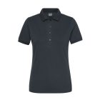 James&Nicholson női galléros póló Solid BIO Stretch 210 carbon