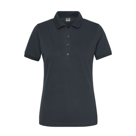James&Nicholson női galléros póló Solid BIO Stretch 210 carbon