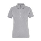 James&Nicholson női galléros póló Solid BIO Stretch 210 melírozott szürke