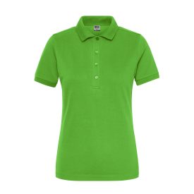   James&Nicholson női galléros póló Solid BIO Stretch 210 lime