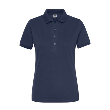 James&Nicholson női galléros póló Solid BIO Stretch 210 tengerkék