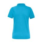 James&Nicholson női galléros póló Solid BIO Stretch 210 türkiz