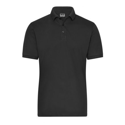 James&Nicholson galléros póló Solid BIO Stretch 210 fekete