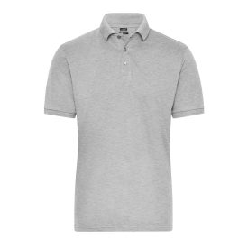   James&Nicholson galléros póló Solid BIO Stretch 210 melírozott szürke