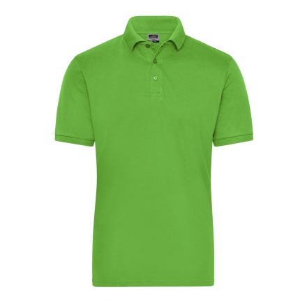 James&Nicholson galléros póló Solid BIO Stretch 210 lime