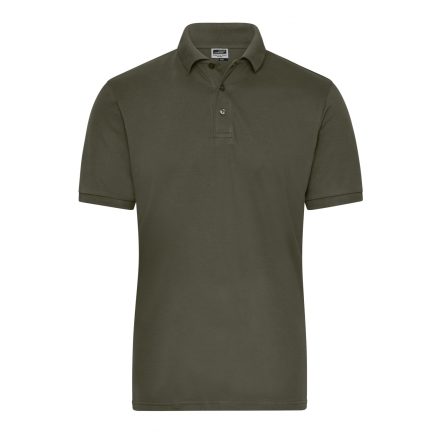 James&Nicholson galléros póló Solid BIO Stretch 210 olíva