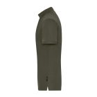 James&Nicholson galléros póló Solid BIO Stretch 210 olíva